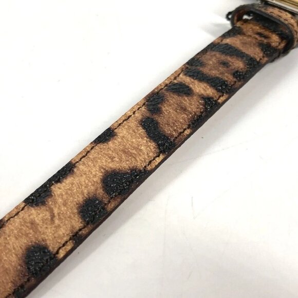 DOLCE&GABBANA Logo Leopard Leopard print Leopard belt PVC Brown/Black main image 4
